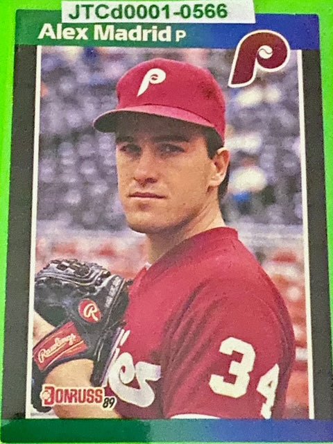 Alex Madrid (RC)(DP) #604C MLB Donruss Base Set 1989 Philadelphia Phillies by Leaf