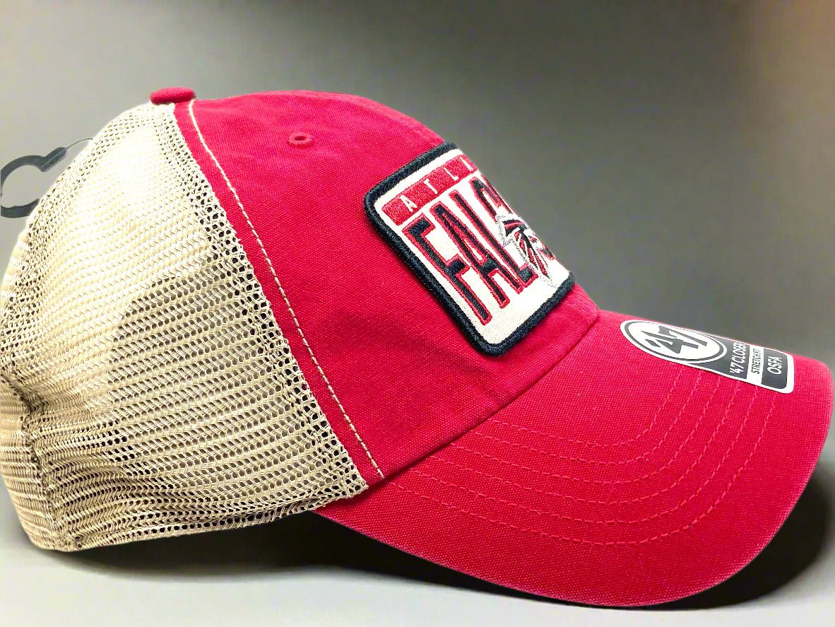 Atlanta Falcons NFL 2017 Red Lawton Vintage Style Stretch Fit Mesh NOS Cap