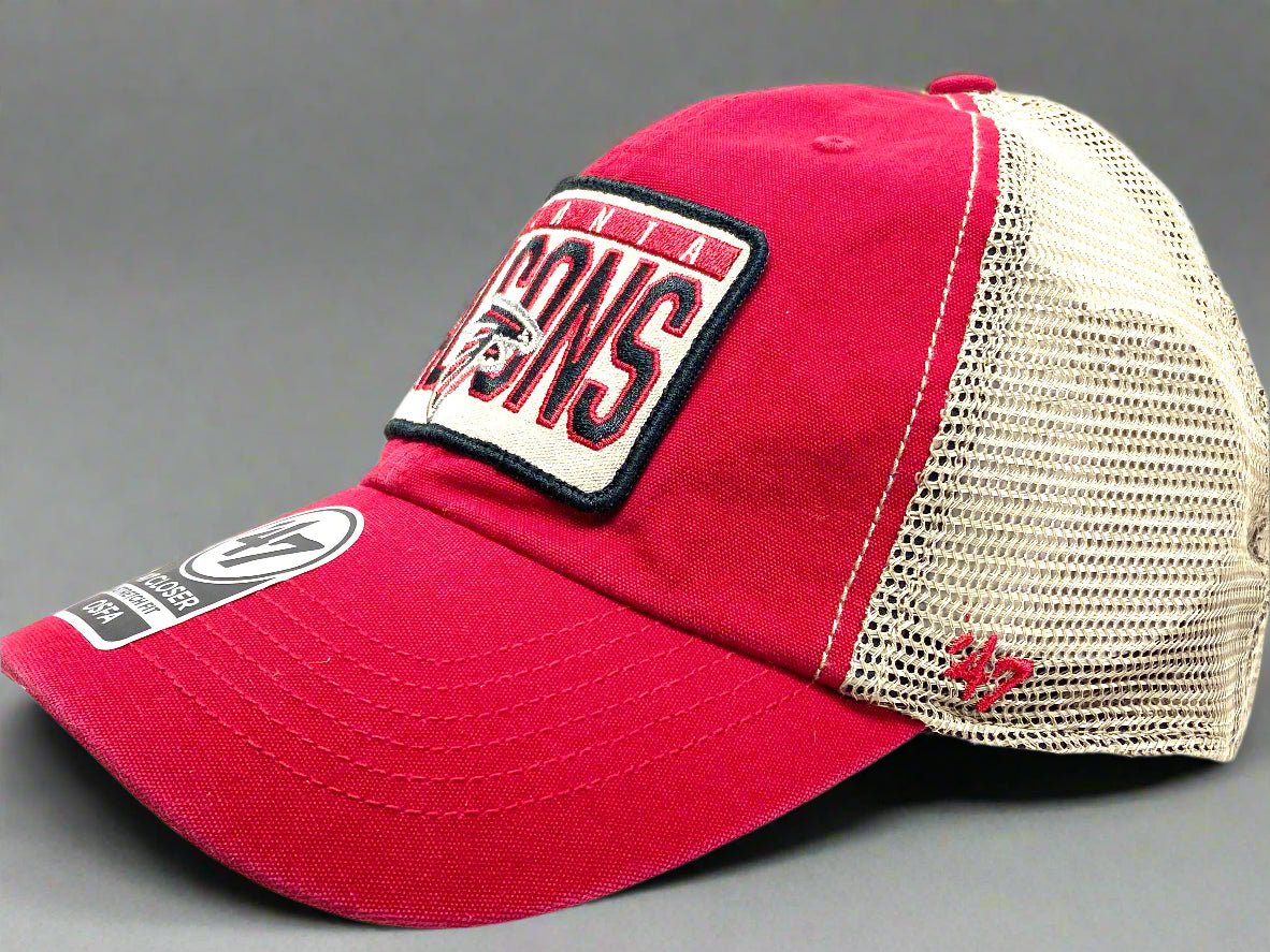 Atlanta Falcons NFL 2017 Red Lawton Vintage Style Stretch Fit Mesh NOS Cap