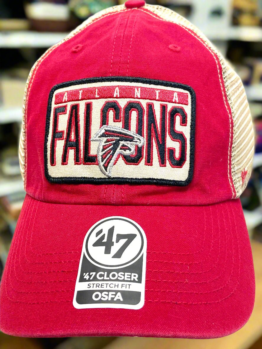 Atlanta Falcons NFL 2017 Red Lawton Vintage Style Stretch Fit Mesh NOS Cap
