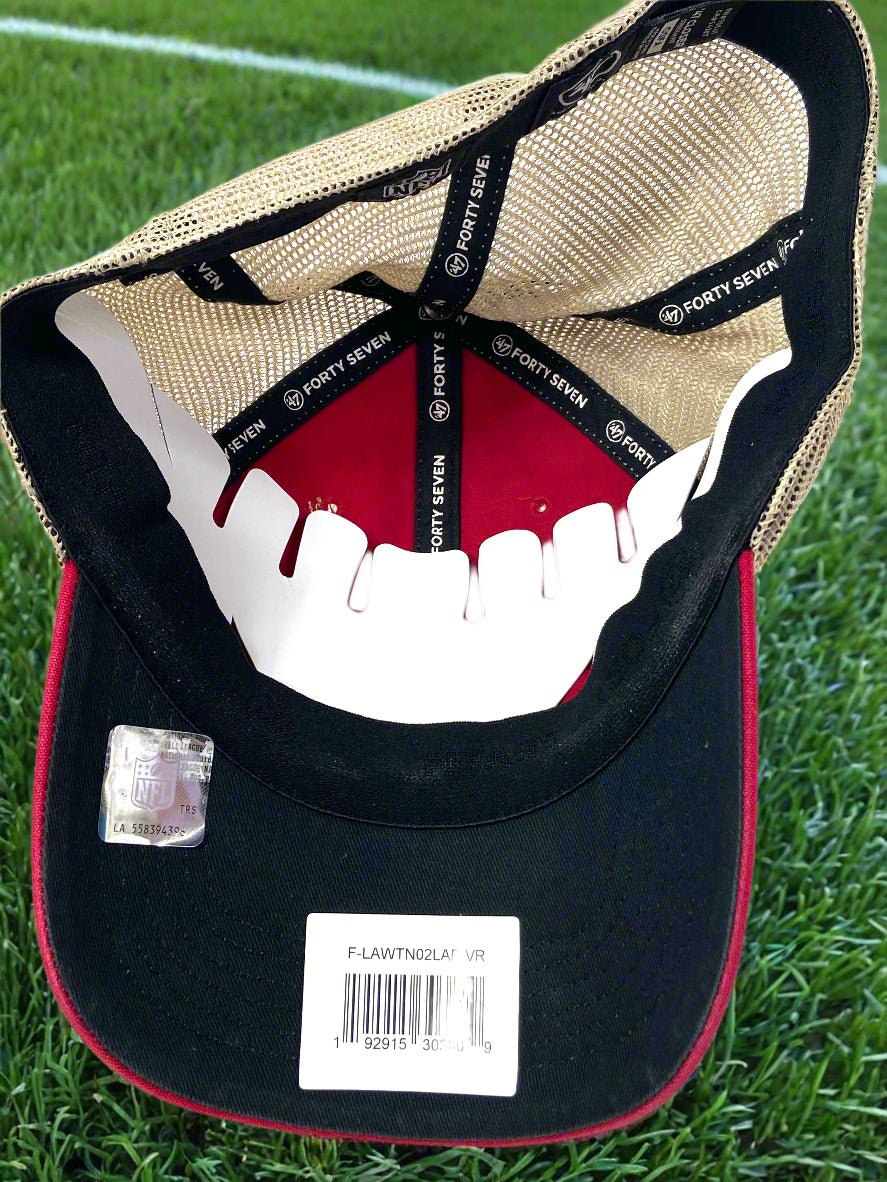 Atlanta Falcons NFL 2017 Red Lawton Vintage Style Stretch Fit Mesh NOS Cap