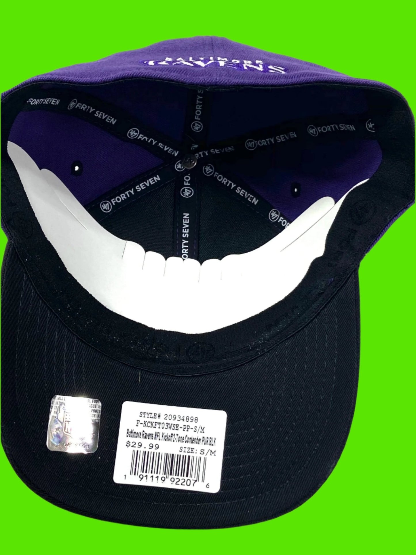 Baltimore Ravens NFL Contender S/M "Kickoff" Style Stretch Fit Hat