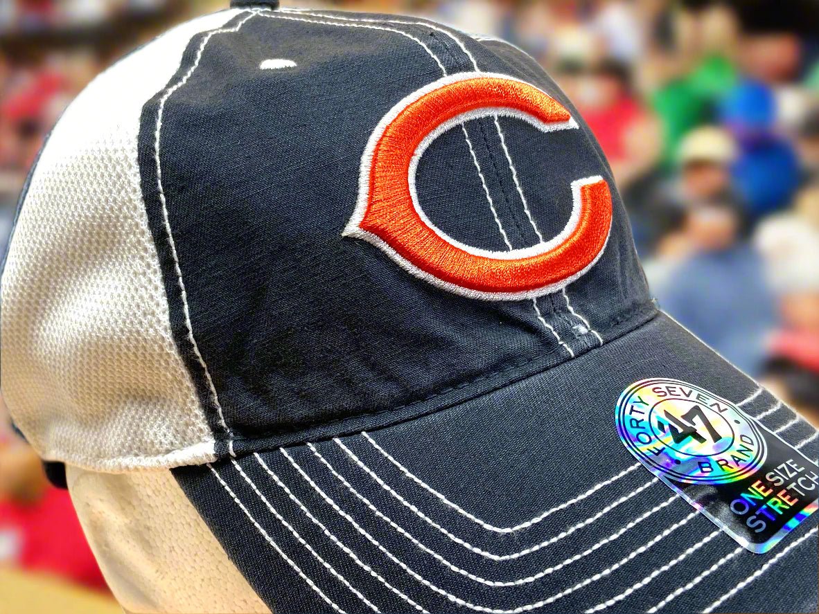 Chicago Bears NFL 2013 Navy Ripley Closer NOS Stretch Fit Mesh Cap