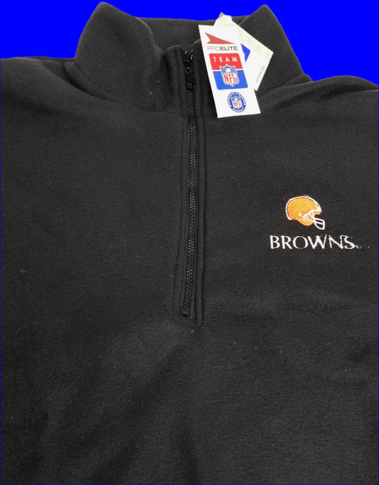 Cleveland Browns 1999 NFL Black Polyester NOS Logo Sweater