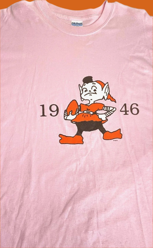 Cleveland Browns 1999 Pink XL Elf Cotton NOS T-Shirt