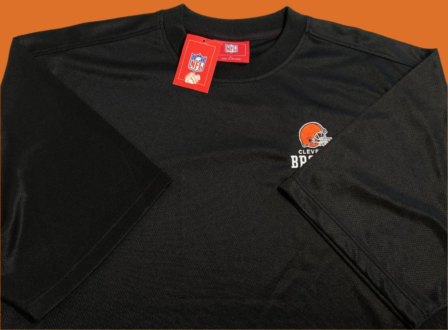 Cleveland Browns 2000 XL Embroidered Black Polyester NOS T-Shirt
