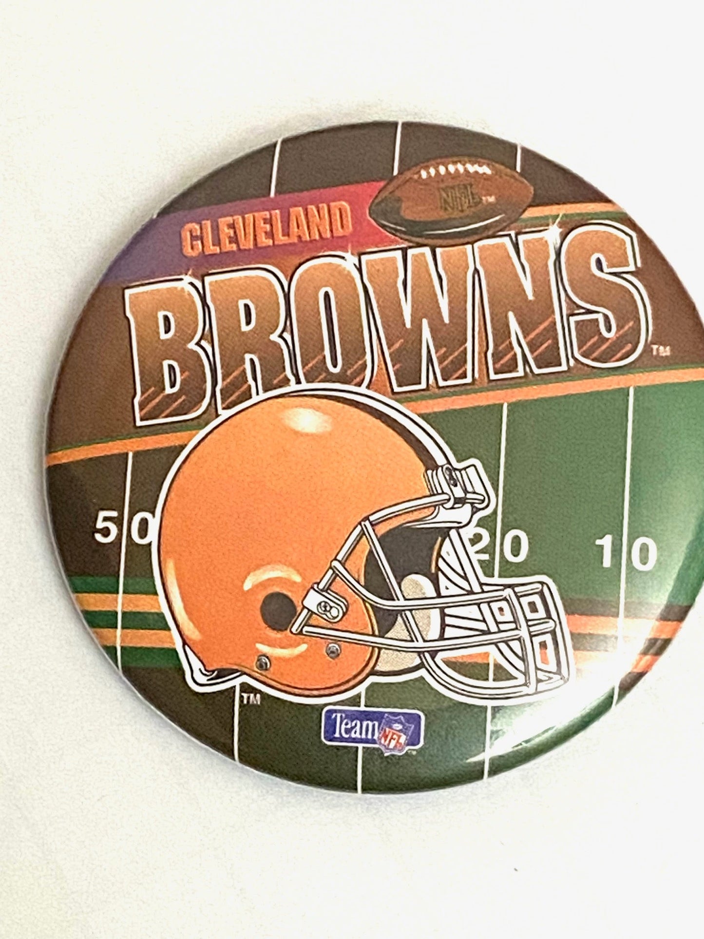 Cleveland Browns Vintage Late '90s NFL NOS 2 1/4" Helmet Button
