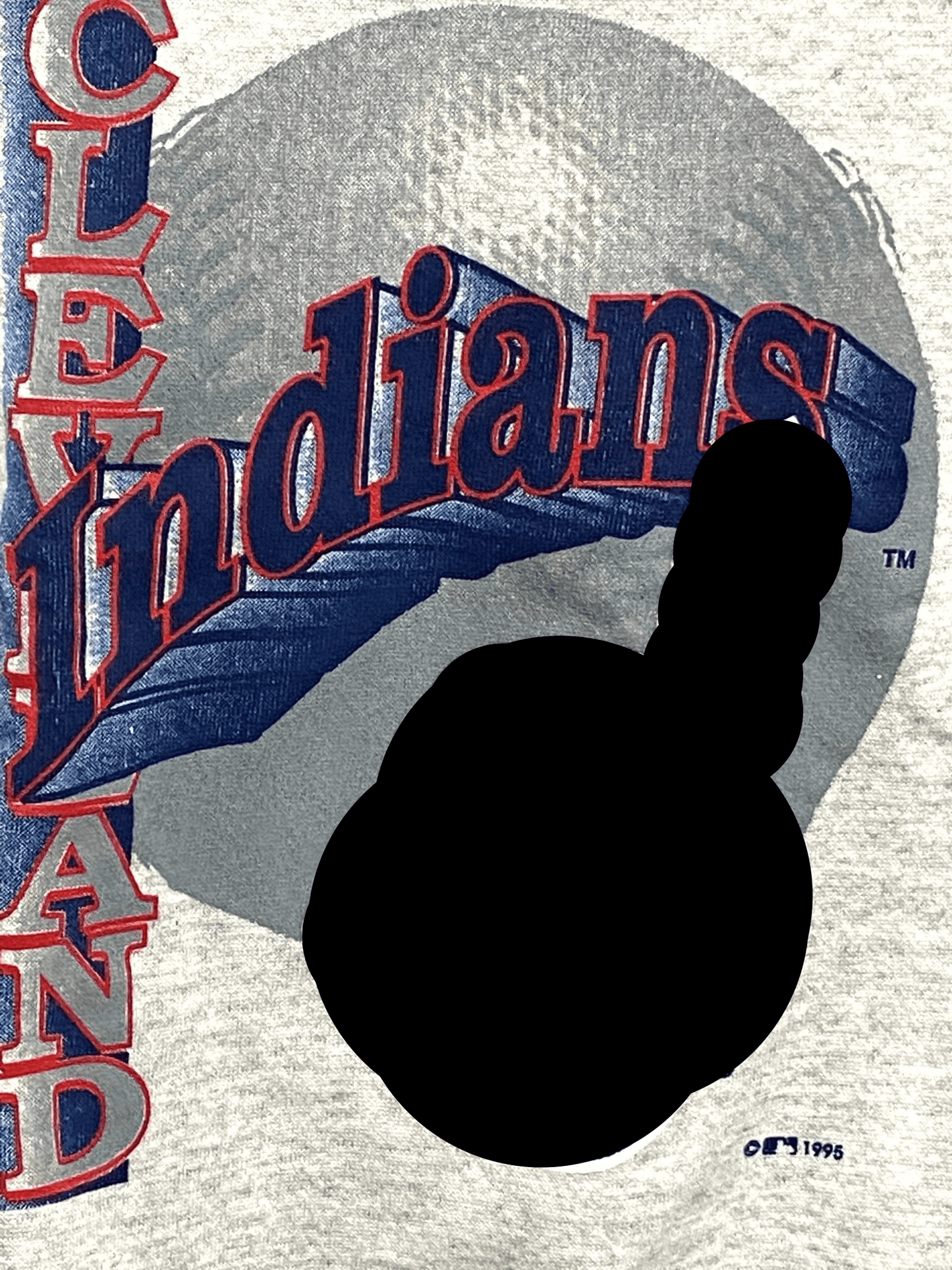 Cleveland Indians Vintage 1995 MLB Youth "Ball" NOS Sweatshirt w/Former Logo