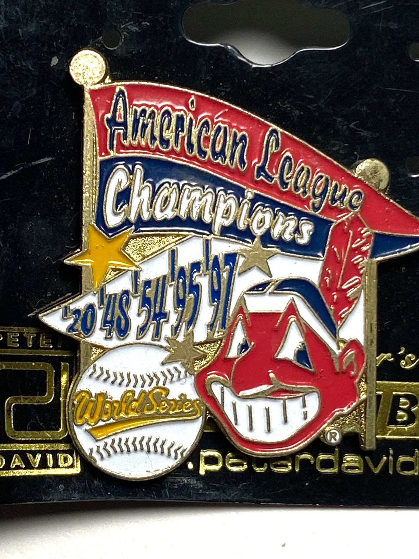 Cleveland Indians Vintage MLB 1997 NOS "American League Champs" Pin
