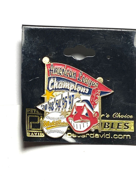 Cleveland Indians Vintage MLB 1997 NOS "American League Champs" Pin