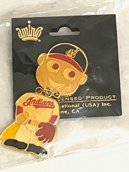 Cleveland indians Vintage MLB NOS Late '90s Bobblehead Dangle Pin