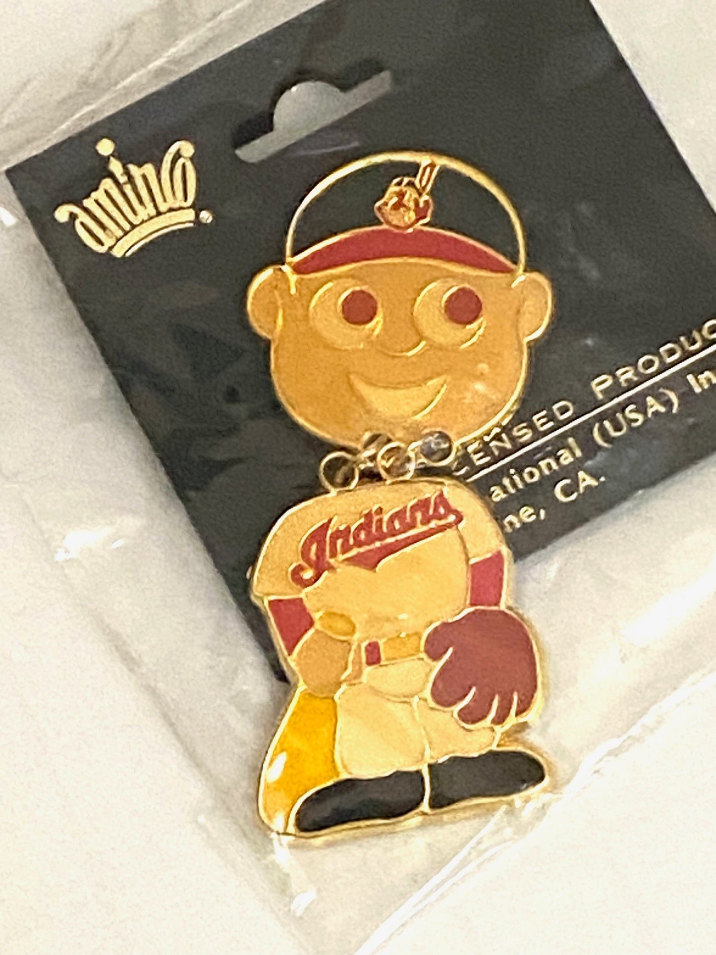 Cleveland indians Vintage MLB NOS Late '90s Bobblehead Dangle Pin