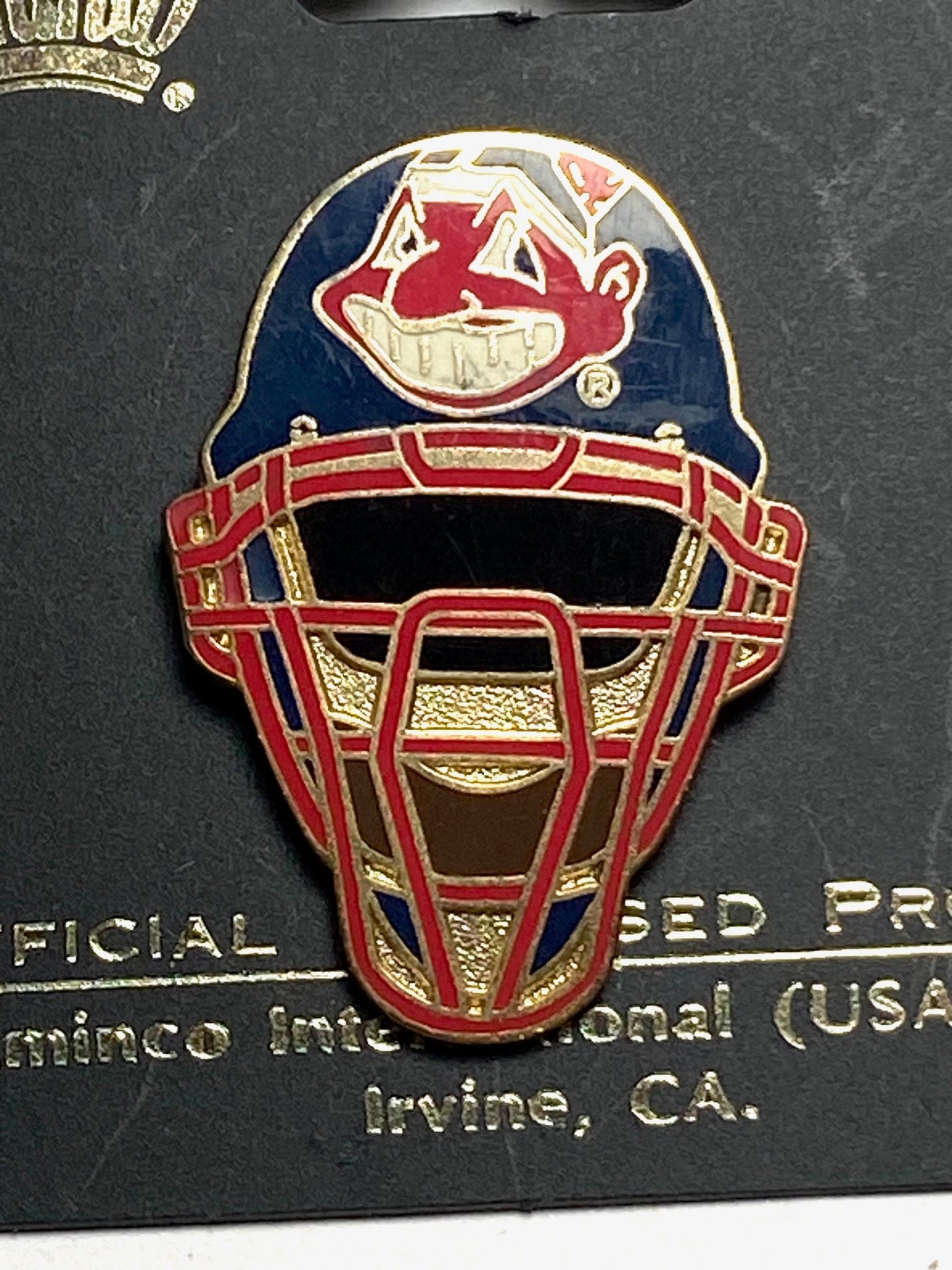 Cleveland Indians Vintage MLB NOS Late '90s "Catcher's Helmet" Pin