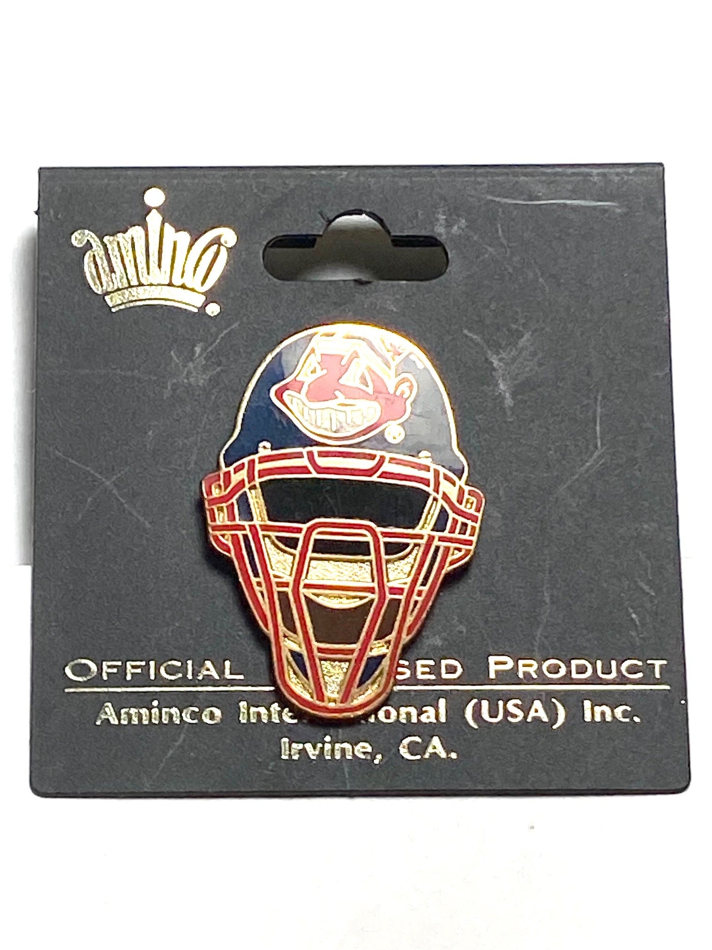 Cleveland Indians Vintage MLB NOS Late '90s "Catcher's Helmet" Pin