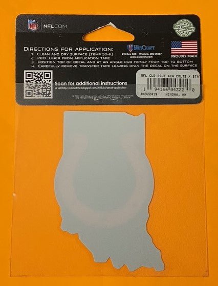 Indianapolis Colts NFL 2019 NOS State/Horseshoe Decal