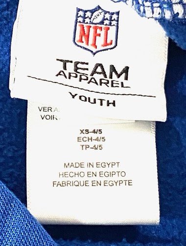 Indianapolis Colts NFL Youth XS (4-5) Used Blue Sweatshirt