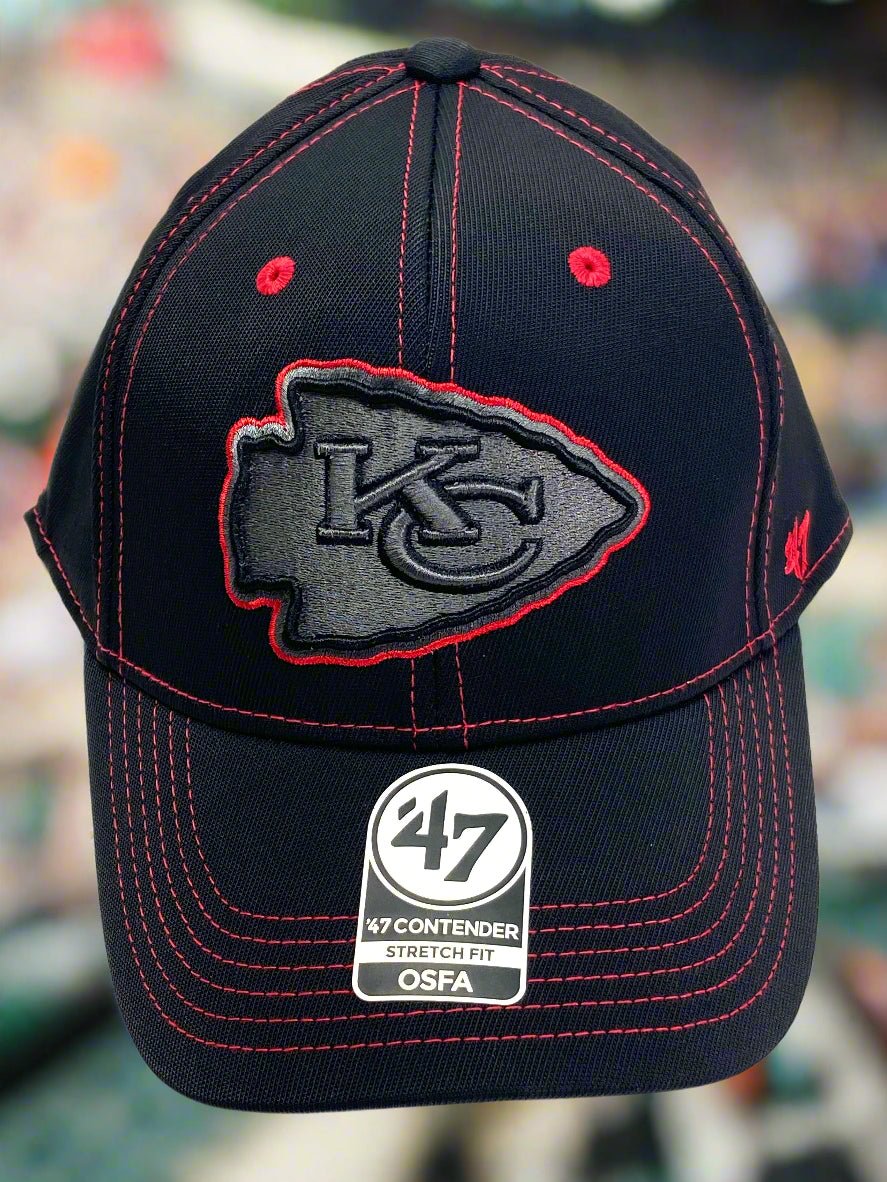 Kansas City Chiefs NFL 2015 Contender "Black Squantum " NOS Stretch Fit Cap