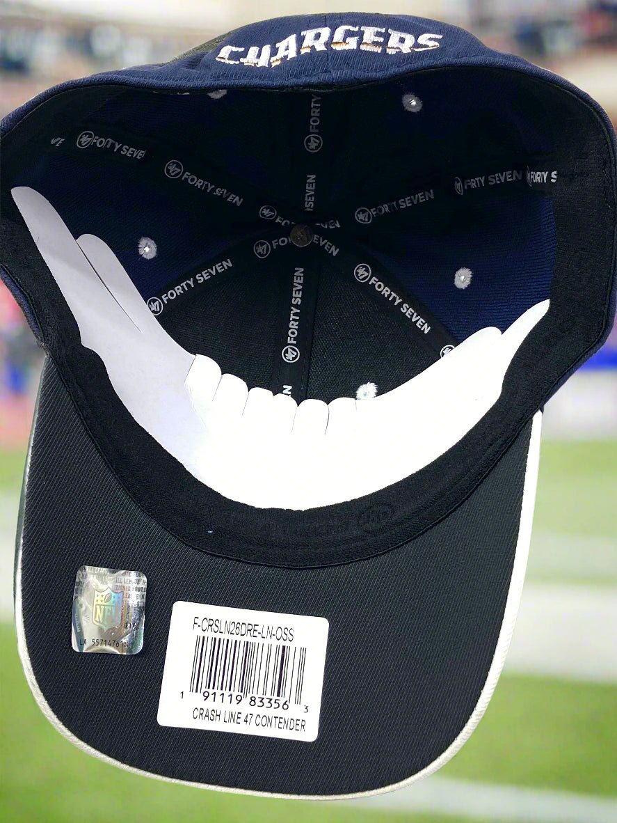 Los Angeles Chargers NFL 2020 Contender "Crash Line" NOS Stretch Fit Cap