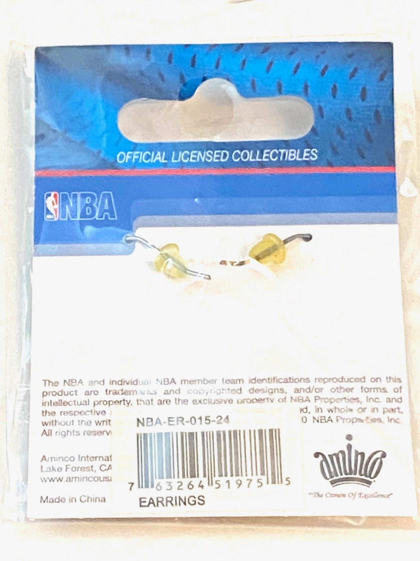 Los Angeles Clippers 2010 NBA "LAC" NOS Dangle Earrings