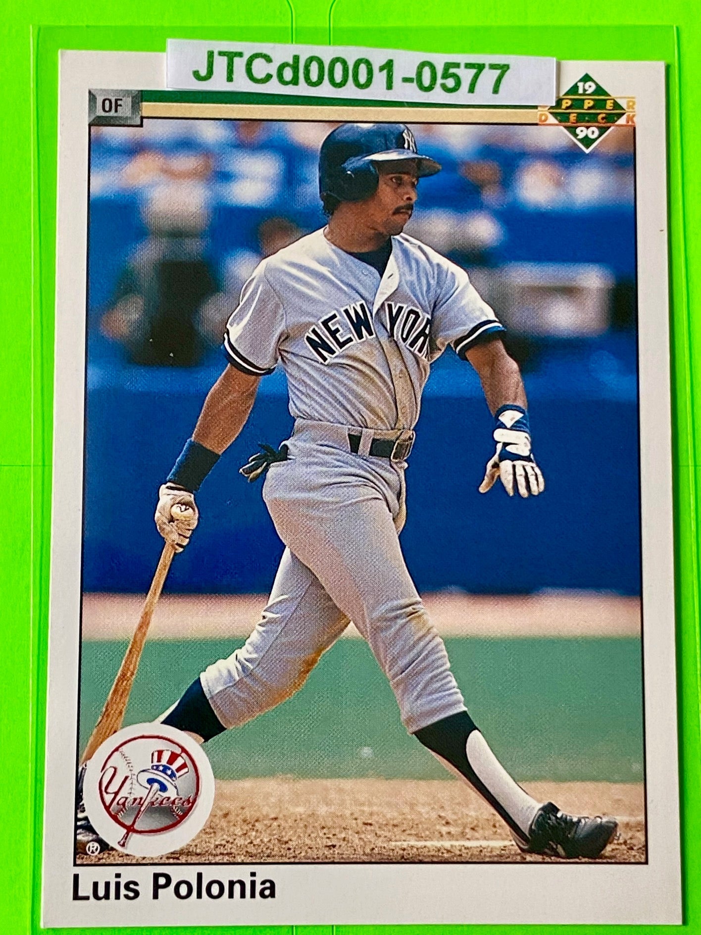Luis Polonia #316 MLB Base Set 1990 New York Yankees by Upper Deck Co.