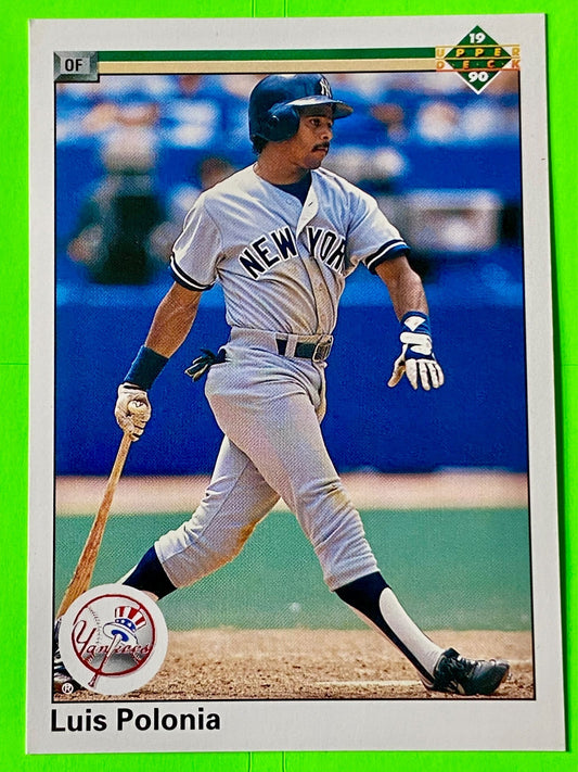 Luis Polonia #316 MLB Base Set 1990 New York Yankees by Upper Deck Co.