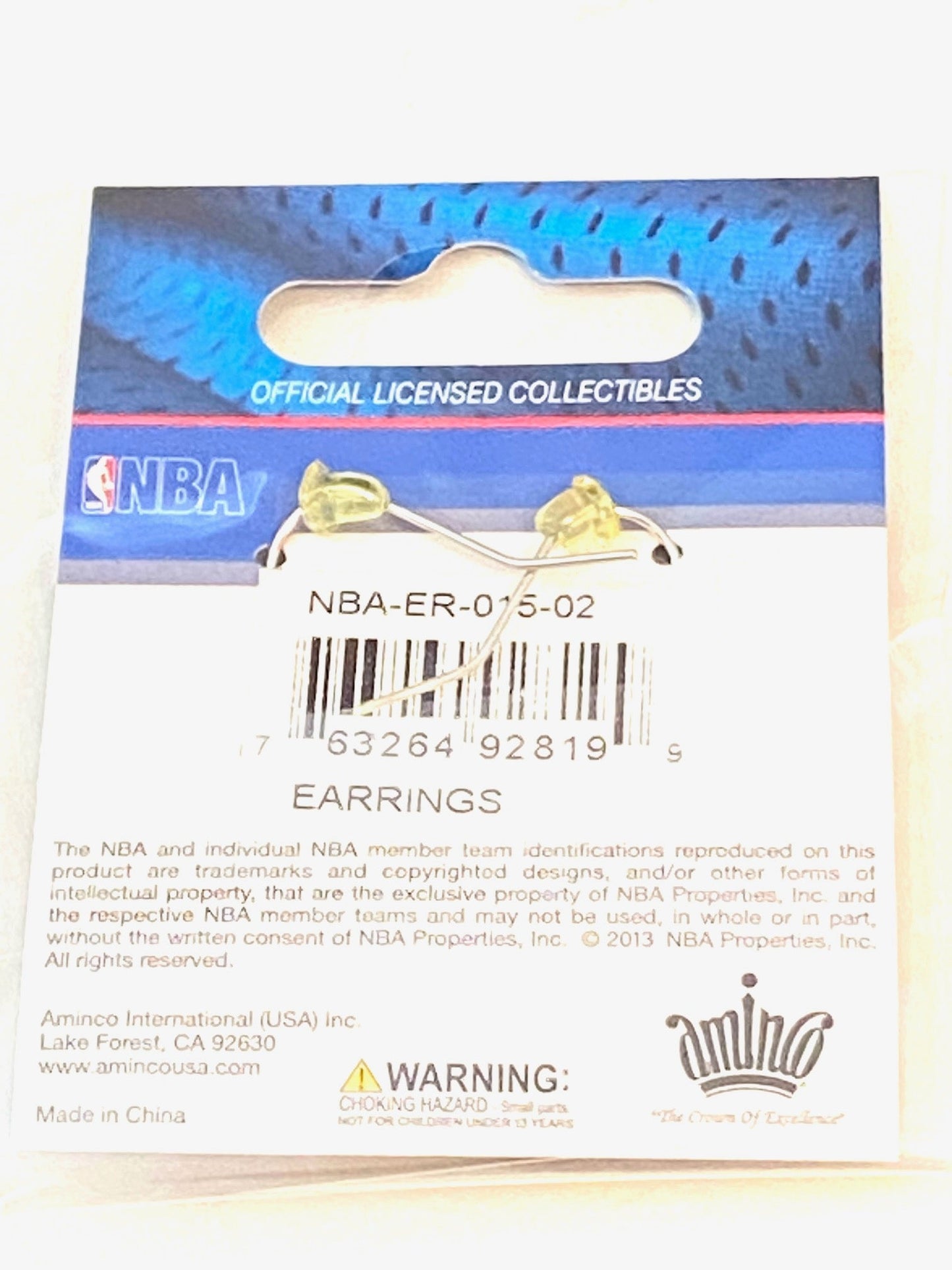 Miami Heat 2010 NBA "Fireball" NOS Dangle Earrings