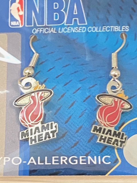 Miami Heat 2010 NBA "Fireball" NOS Dangle Earrings