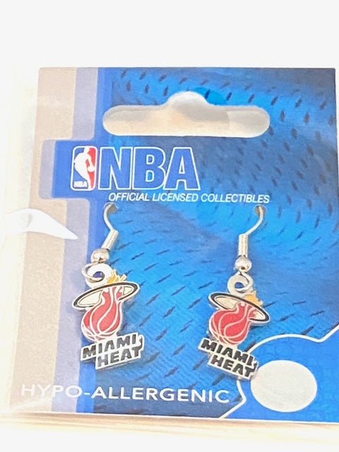 Miami Heat 2010 NBA "Fireball" NOS Dangle Earrings