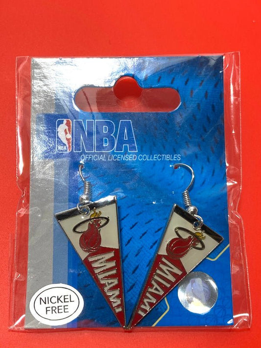 Miami Heat 2010 NBA "Pennant" NOS Dangle Earrings
