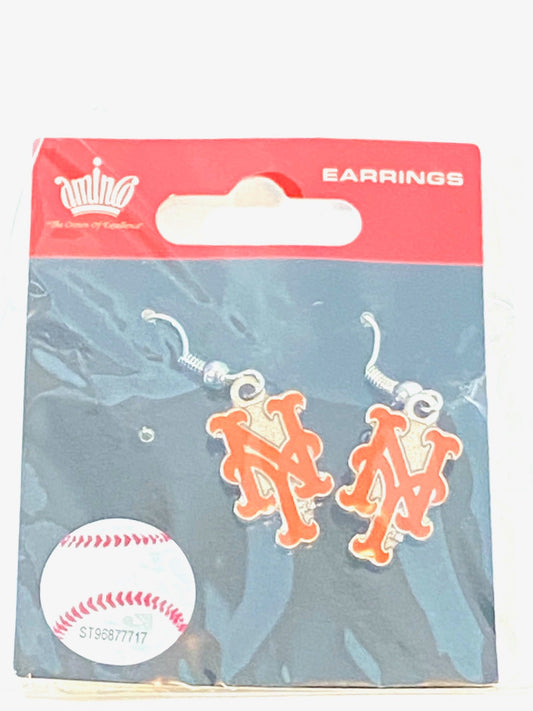 New York Mets MLB 2013 NOS "NY" Dangle Earrings
