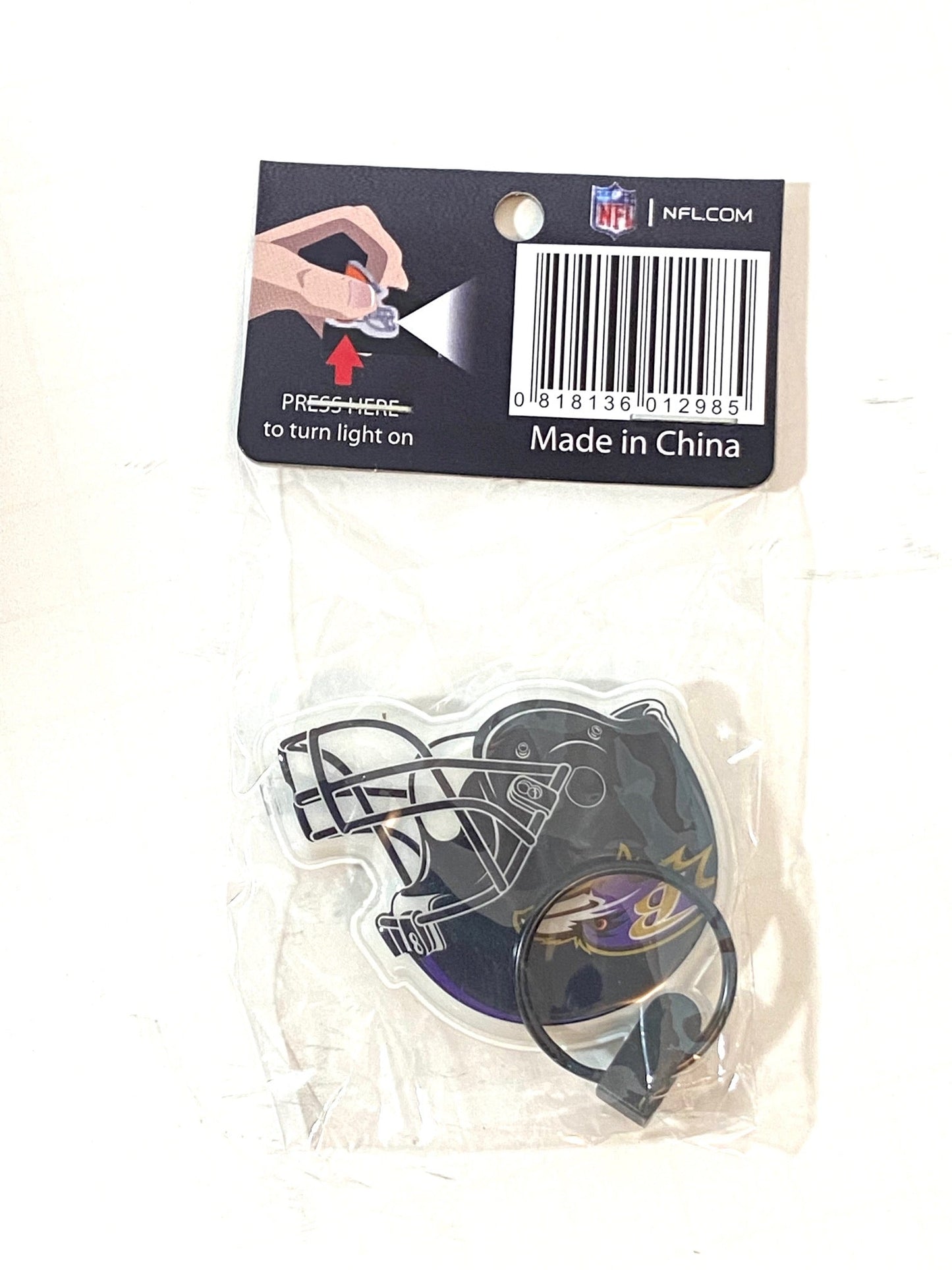 NFL Team Football Helmet NOS Keychain W/LED Light