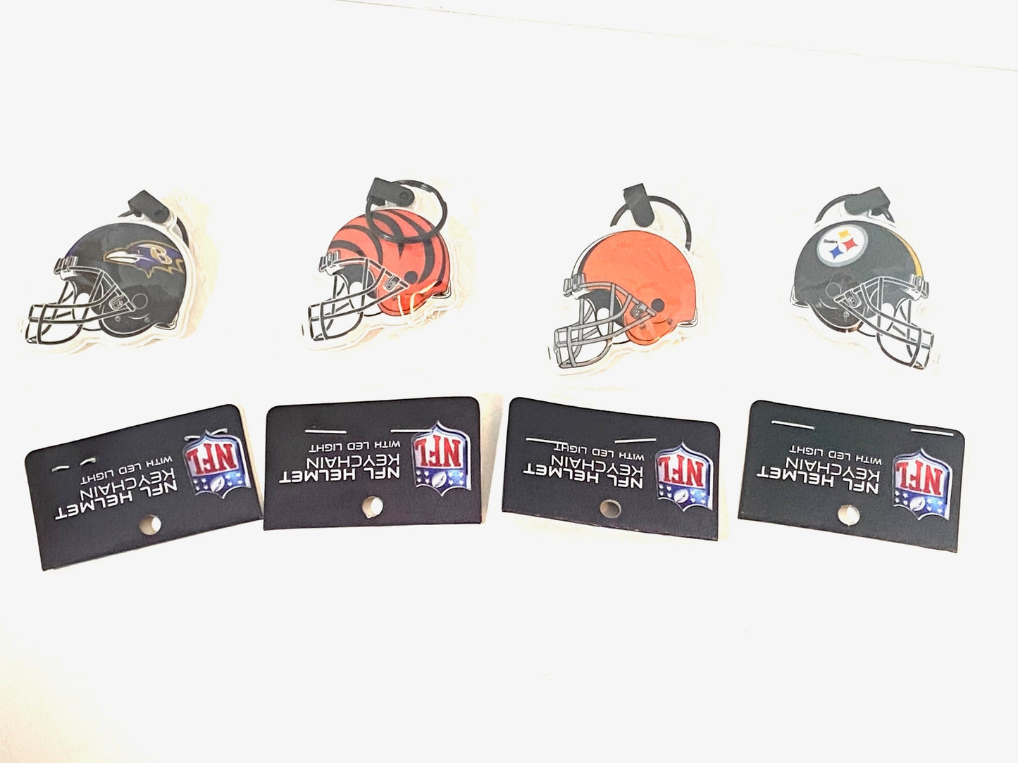 NFL Team Football Helmet NOS Keychain W/LED Light