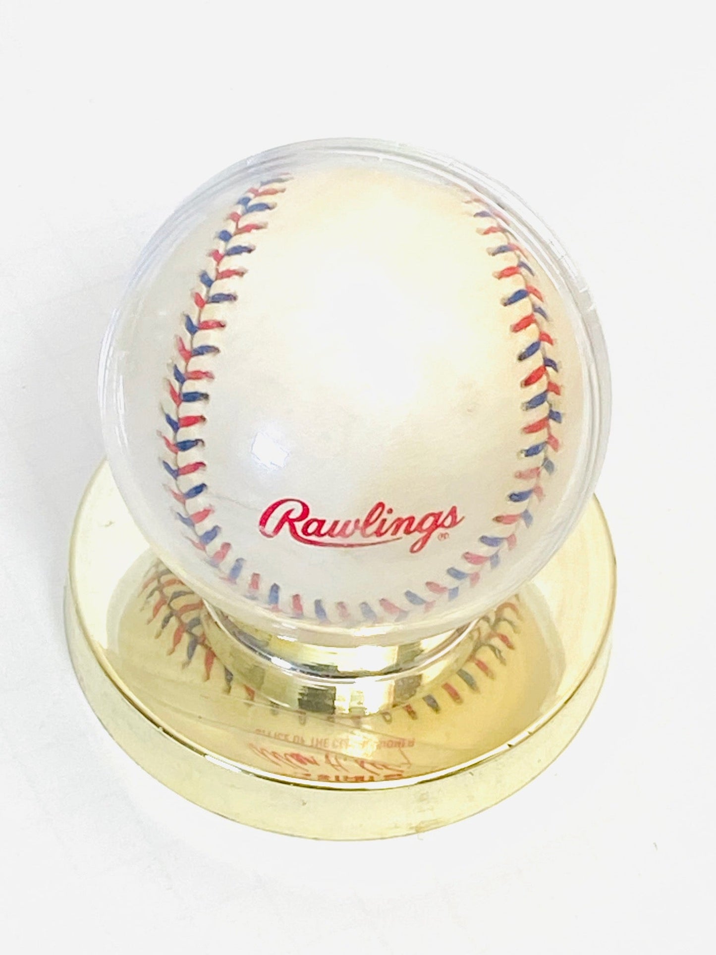 Plastic Vintage Late '90s Gold Base Baseball Display