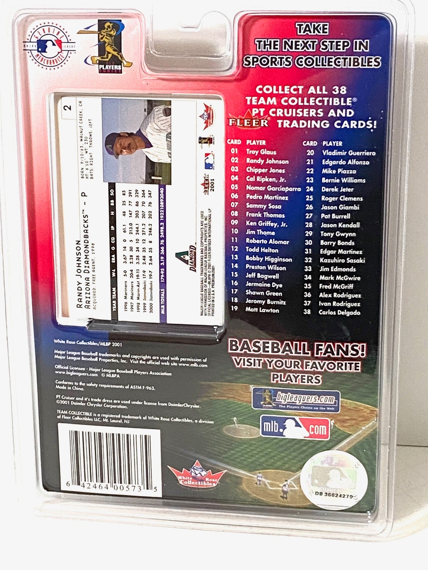 Randy Johnson 2001 MLB Arizona Diamondbacks Collectible NOS PT Cruiser
