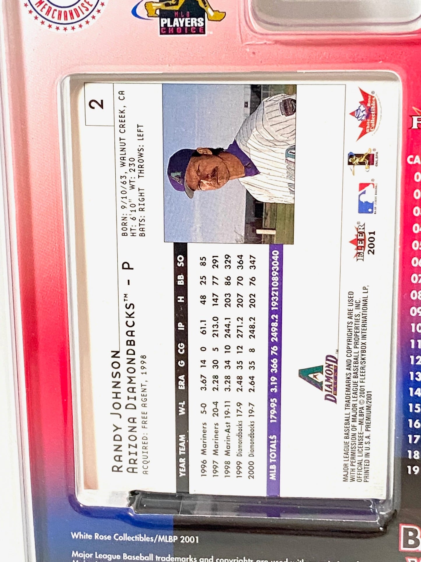 Randy Johnson 2001 MLB Arizona Diamondbacks Collectible NOS PT Cruiser