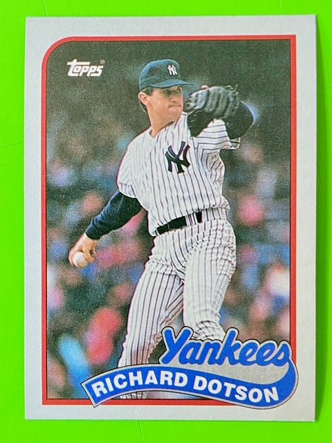 Richard Dotson #511 MLB Base Set 1989 New York Yankees by Topps Co.