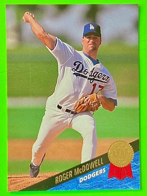 Roger McDowell #537 MLB Base Set 1993 Los Angeles Dodgers by Leaf, Inc.