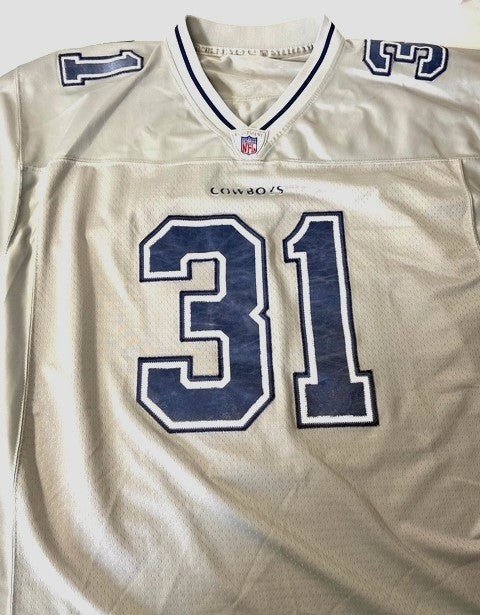Roy Williams NFL Dallas Cowboys #31 Stitched Lg Silver Used Jersey