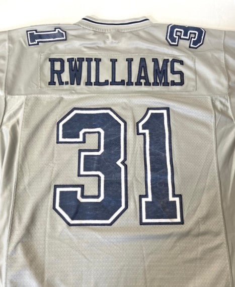 Roy Williams NFL Dallas Cowboys #31 Stitched Lg Silver Used Jersey