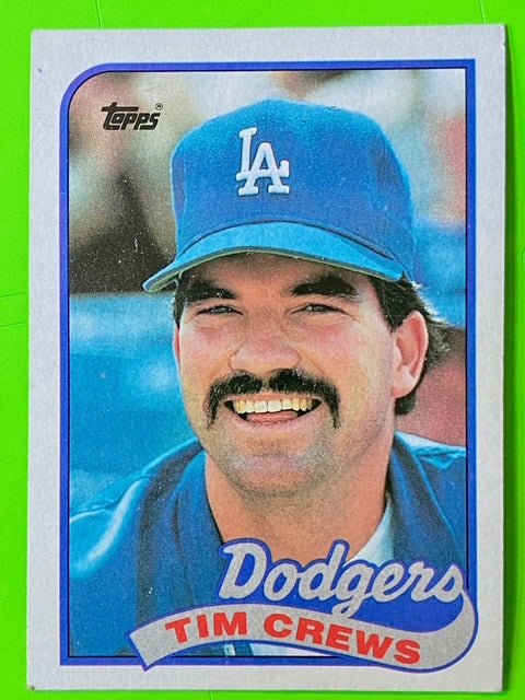 Tim Crews #22 MLB Base Set 1989 Los Angeles Dodgers by Topps Co.