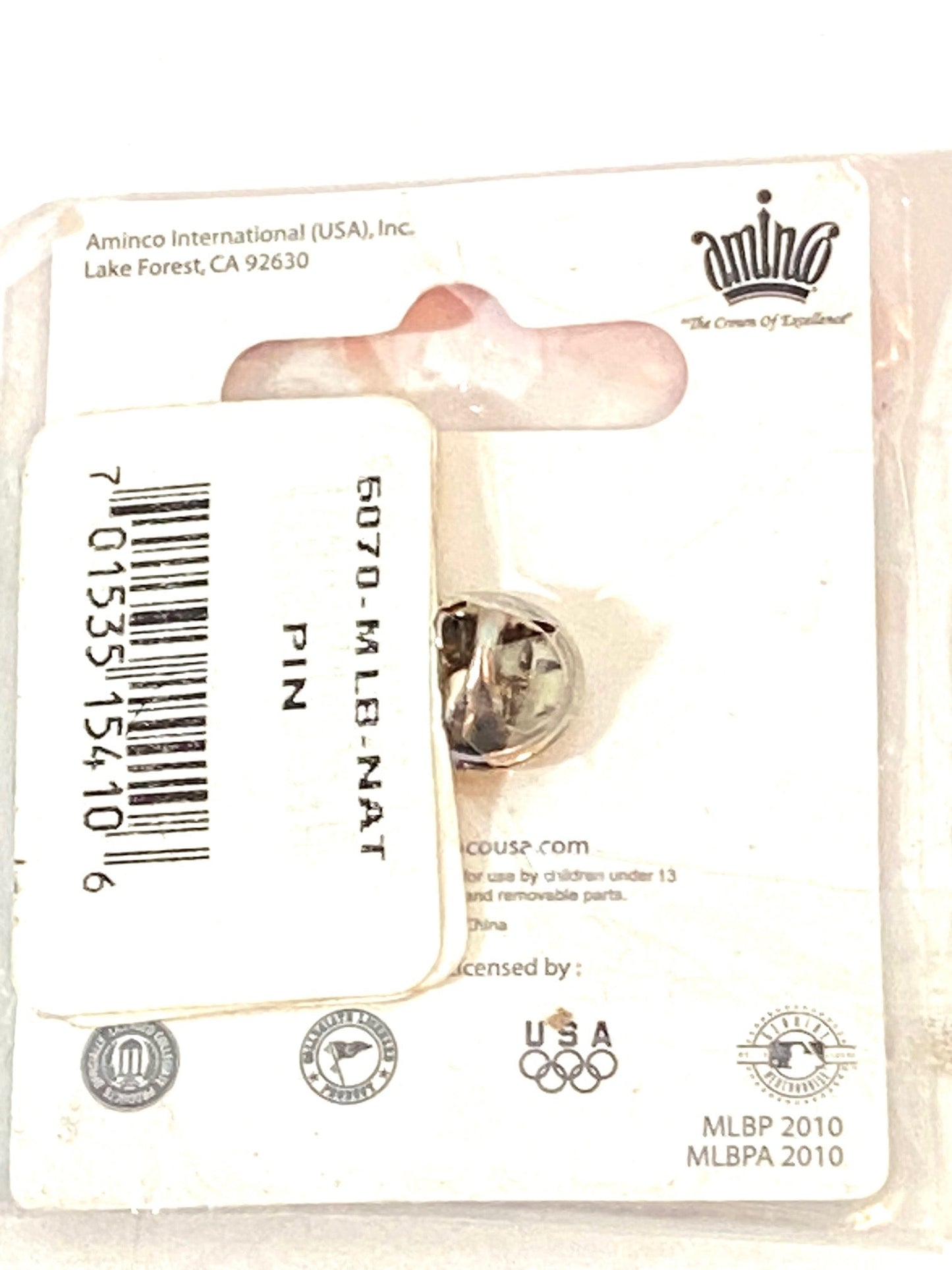 Washington Nationals 2013 MLB Circle "W" NOS Lapel Pin