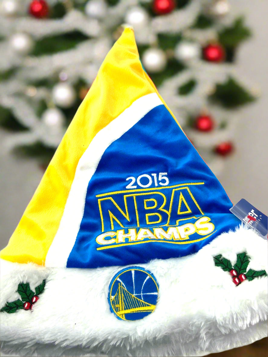 Golden State Warriors 2015 NBA Champs Santa Hat