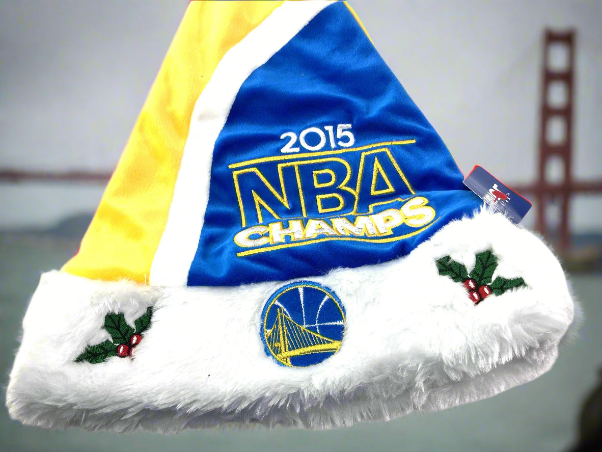 Golden State Warriors 2015 NBA Champs Santa Hat