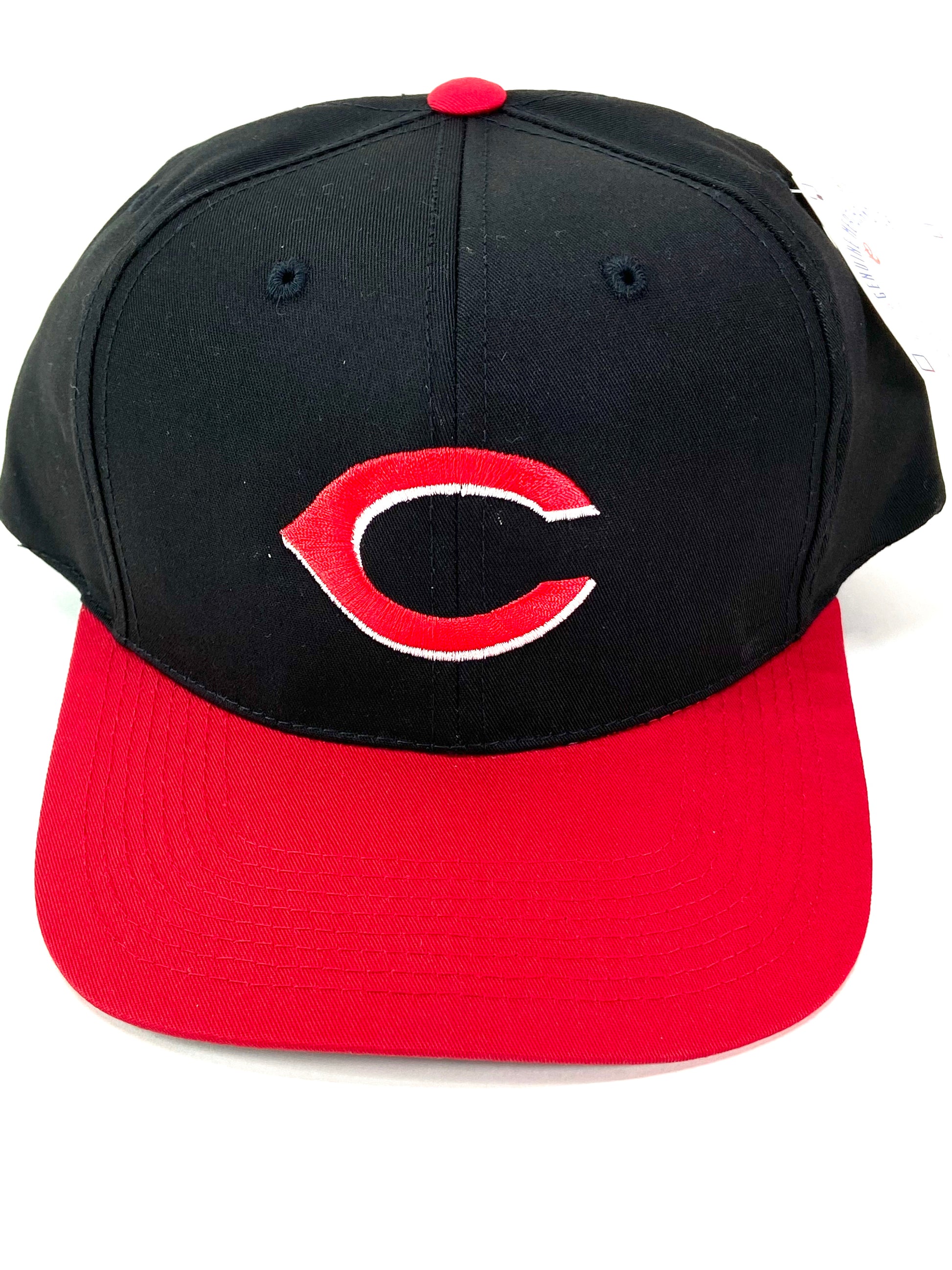 Cincinnati Reds Hat Fitted 7 1/4 White Red Brim MLB American Needle