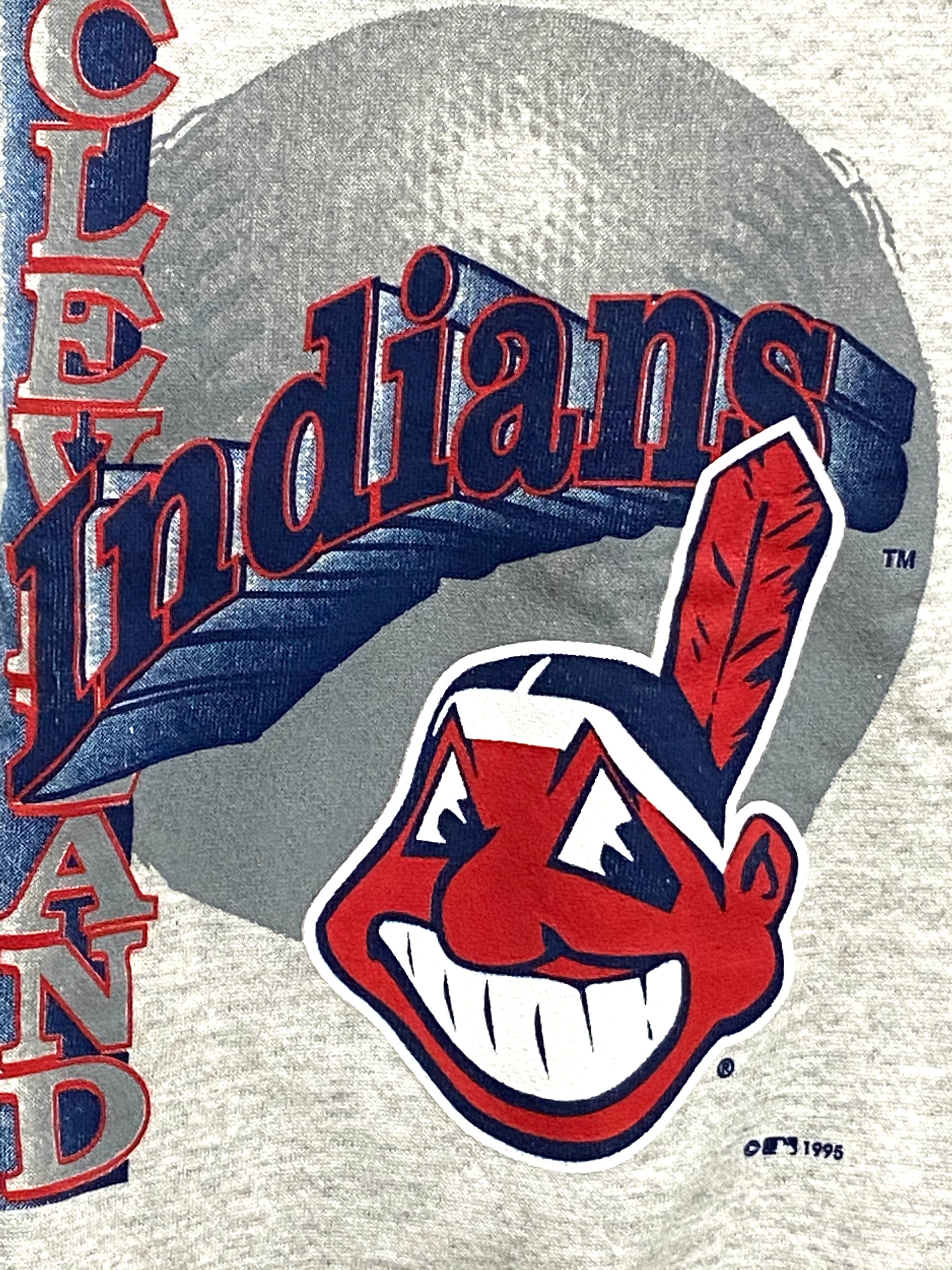 Cleveland Indians 1995 MLB Ball Sweatshirt by Grand Sport/Trench – Jeff's  Vintage Treasure
