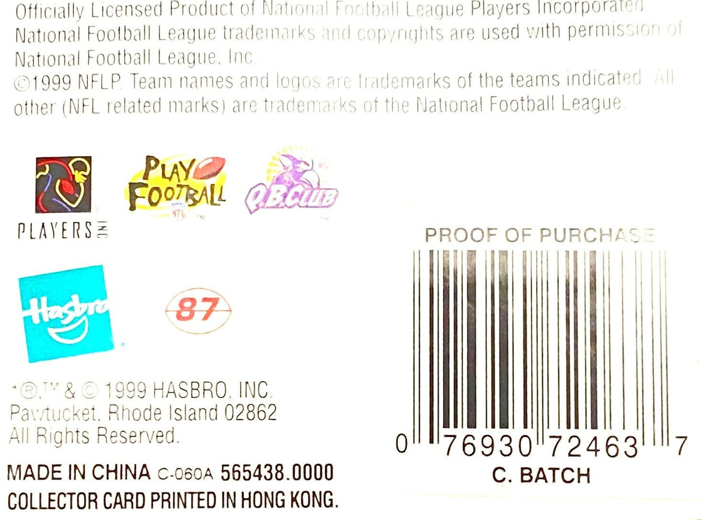Charlie Batch 1999-2000 NFL Detroit Lions Starting Lineup NOS Figurine