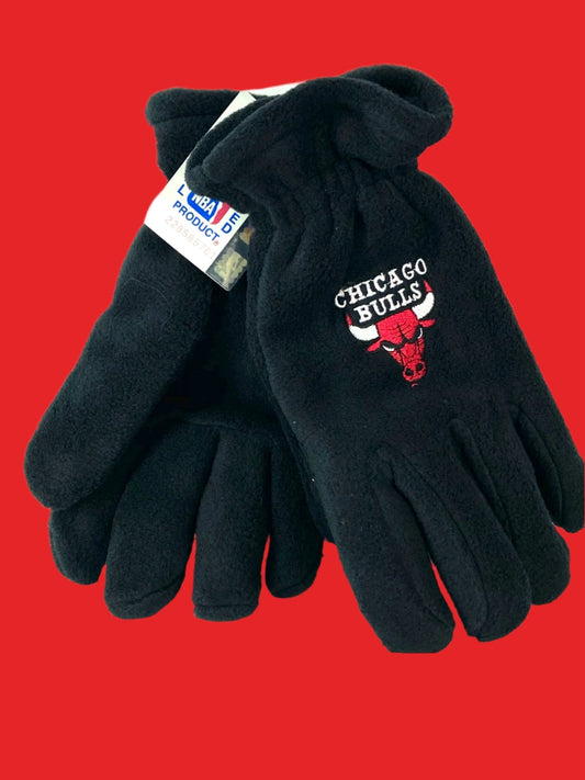 Chicago Bulls Vintage NBA Men's Black Fleece NOS Gloves
