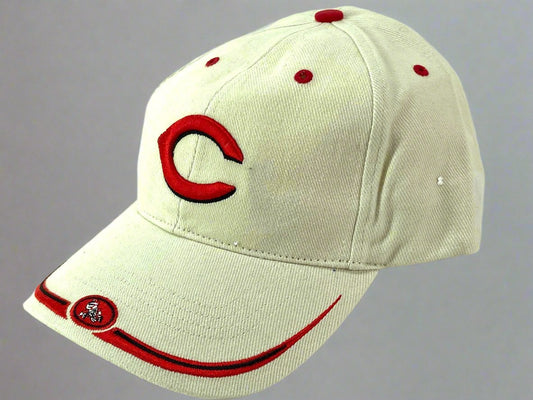 Cincinnati Reds Vintage MLB White "Stache" NOS Cap