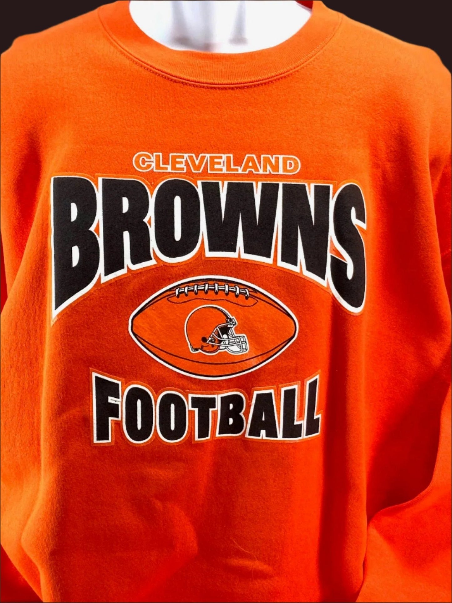 Cleveland Browns NFL 1999 Vintage Orange Sweatshirt NOS Size XL