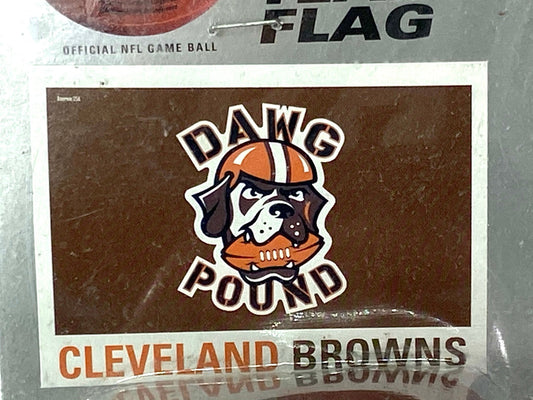 *(F2,SS2) Cleveland Browns Vintage 1999 NFL 3'x5' NOS Polyester Dawg Pound Flag